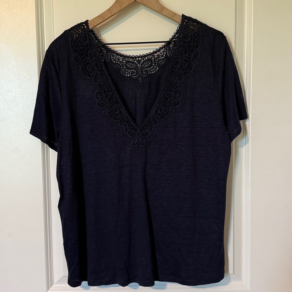 Sezane Mina T-shirt Navy - Size XXL
